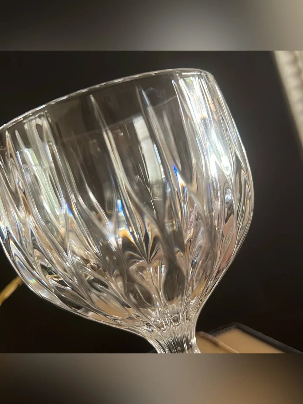 Mikasa Park Lane Vintage Clear Blown Lead Crystal Water Wine Glass Goblet